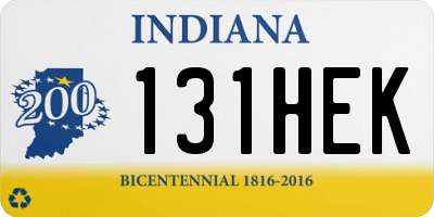 IN license plate 131HEK
