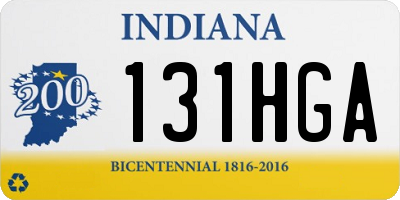 IN license plate 131HGA