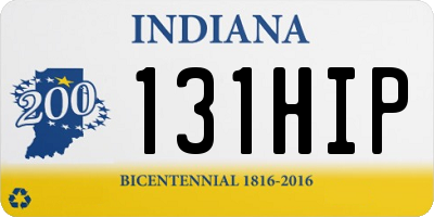 IN license plate 131HIP