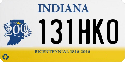 IN license plate 131HKO