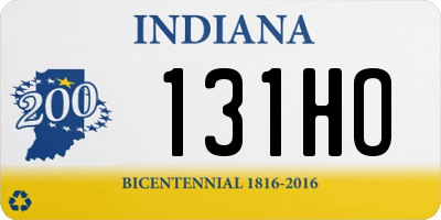IN license plate 131HO