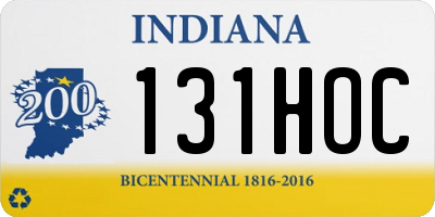 IN license plate 131HOC