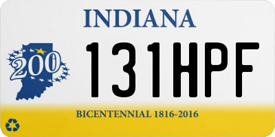 IN license plate 131HPF