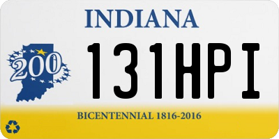 IN license plate 131HPI