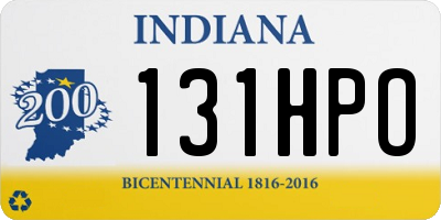 IN license plate 131HPO