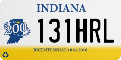 IN license plate 131HRL