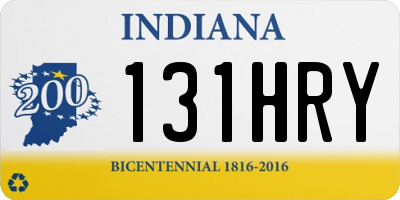 IN license plate 131HRY