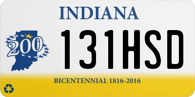 IN license plate 131HSD