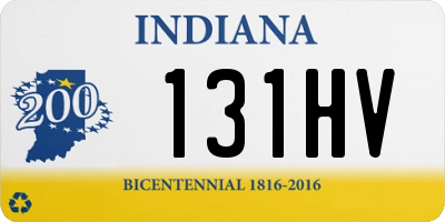 IN license plate 131HV