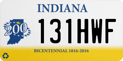 IN license plate 131HWF