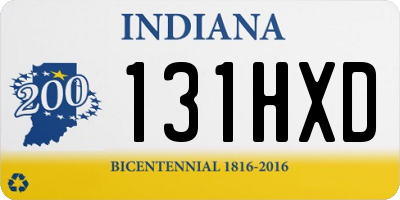 IN license plate 131HXD