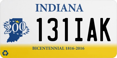 IN license plate 131IAK