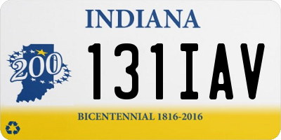 IN license plate 131IAV