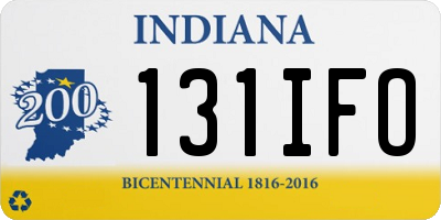 IN license plate 131IFO