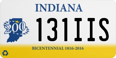 IN license plate 131IIS