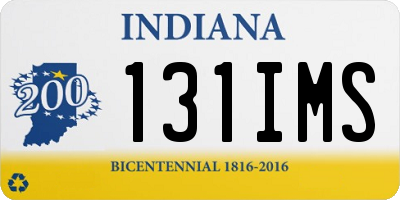 IN license plate 131IMS