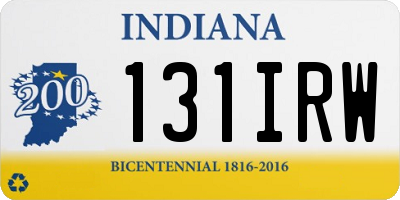 IN license plate 131IRW