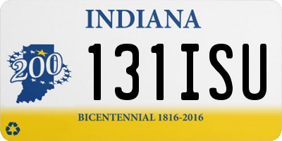 IN license plate 131ISU