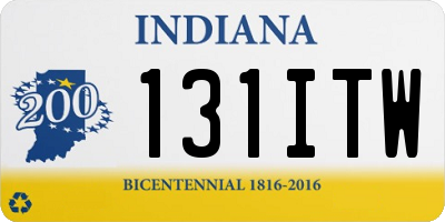 IN license plate 131ITW