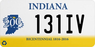 IN license plate 131IV
