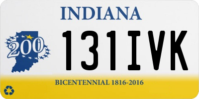 IN license plate 131IVK