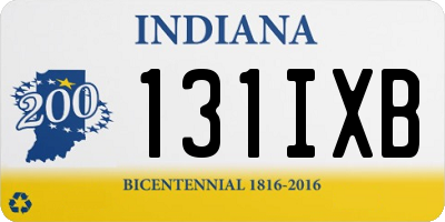 IN license plate 131IXB