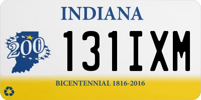 IN license plate 131IXM