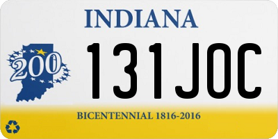 IN license plate 131JOC