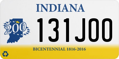 IN license plate 131JOO