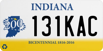IN license plate 131KAC