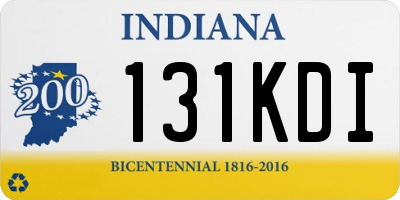 IN license plate 131KDI