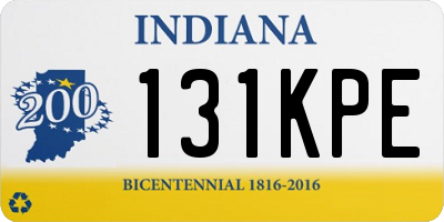 IN license plate 131KPE