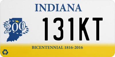 IN license plate 131KT