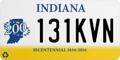 IN license plate 131KVN