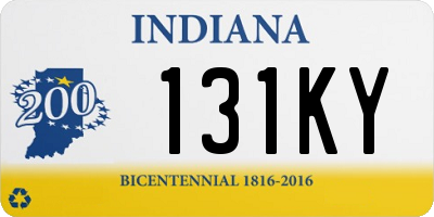IN license plate 131KY
