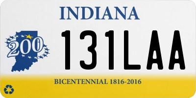 IN license plate 131LAA