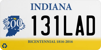IN license plate 131LAD