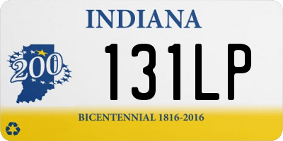 IN license plate 131LP