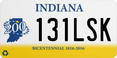 IN license plate 131LSK