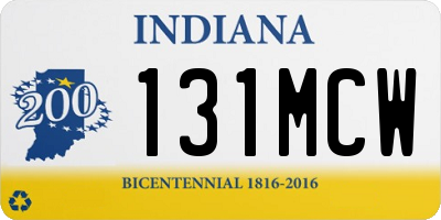 IN license plate 131MCW