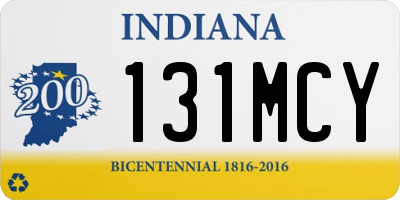 IN license plate 131MCY