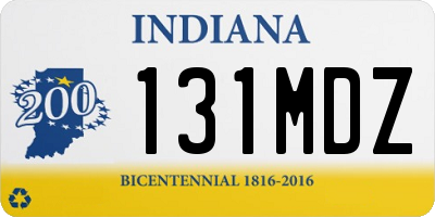 IN license plate 131MDZ