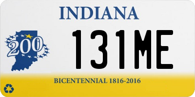 IN license plate 131ME