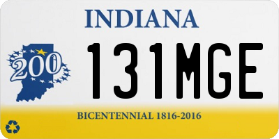 IN license plate 131MGE