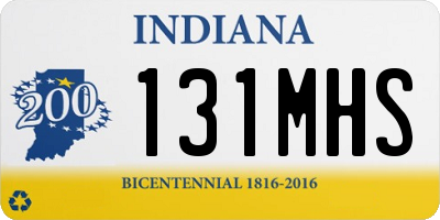 IN license plate 131MHS