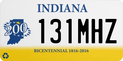 IN license plate 131MHZ
