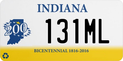 IN license plate 131ML