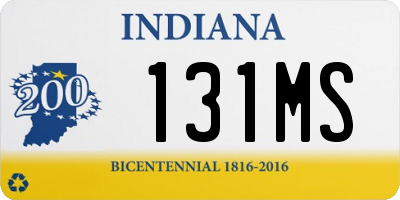 IN license plate 131MS