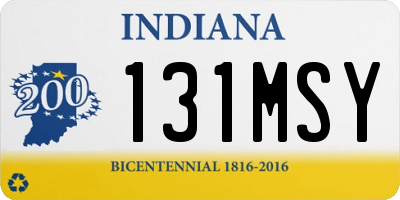 IN license plate 131MSY