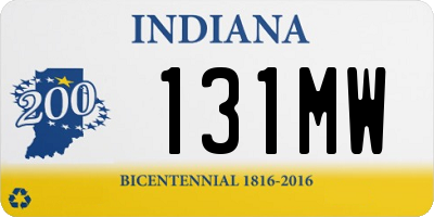 IN license plate 131MW